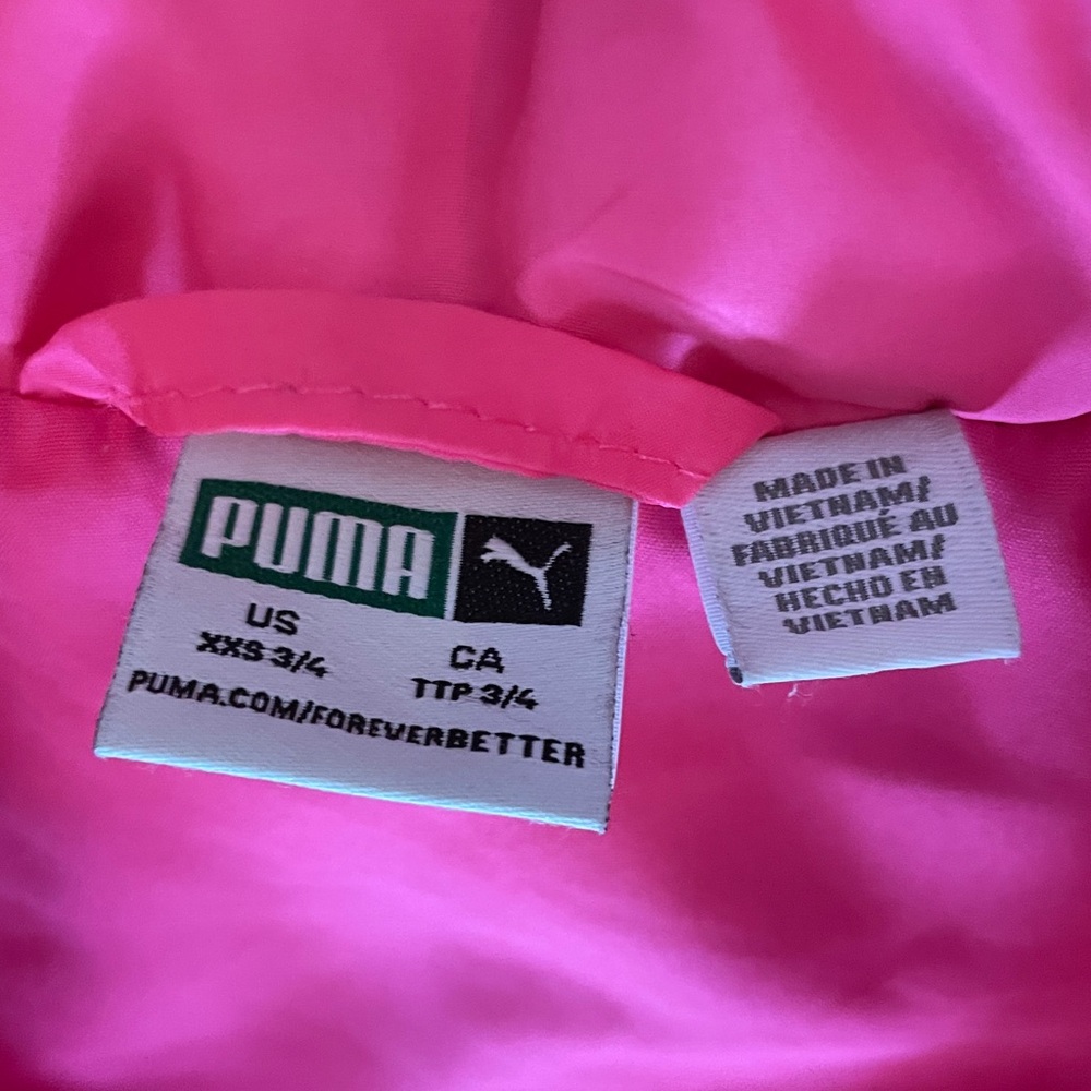 Puma Kids Bright Pink Quilted Vest - Picture 2 of 4